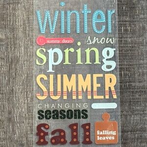 💞 New Seasons Glitter Scrapbook Stickers